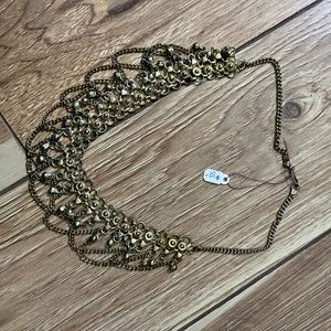 Vintage Chainlink Bib Necklace